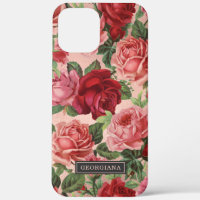 Eleganter Vintager Rosa Rose Individuelle Name