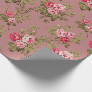 Eleganter Vintager Rosenboden und alte Rose Geschenkpapier