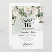 Eleganter Vintager Rosengarten Einzigartig Einladung (Vorne/Hinten)