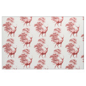Eleganter Vintager Roter Wildtier Stoff (Fat Quarter (45,7 x 55,9 cm))