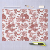 Eleganter Vintager Rotfuchs-Rabbit-Kraft Seidenpapier (Handwerk)