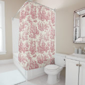 Eleganter Vintager Rottöckchen Duschvorhang (Beispiel)