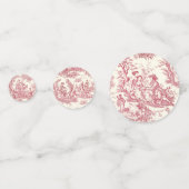 Eleganter Vintager Rottöckchen Konfetti (Rückseiten)