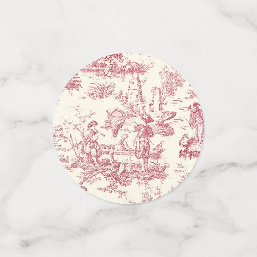 Eleganter Vintager Rottöckchen Konfetti (Klein Vorderseite)