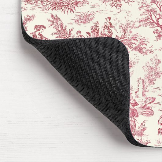 Eleganter Vintager Rottöckchen Mousepad (Ecke)