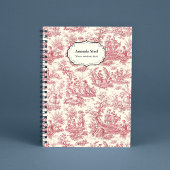 Eleganter Vintager Rottöckchen Notizblock