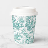 Eleganter Vintager Rottöckchen Pappbecher (Rückseite)