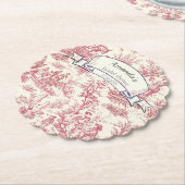 Eleganter Vintager Rottöckchen Untersetzer (angewinkelt)