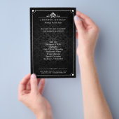 Eleganter Vintager Schatten Damask Schönheitssalon Flyer (Handgriff)