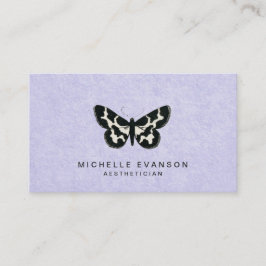 Eleganter Vintager Schmetterlingslavender Lila Visitenkarte