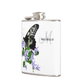 Eleganter Vintager Schmetterlingsname Flachmann (Links)