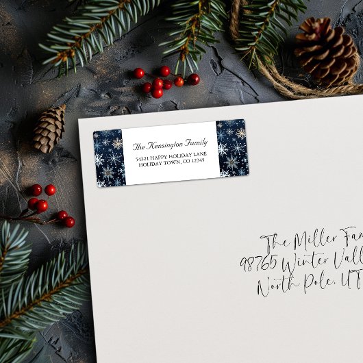 Eleganter Vintager Schneeflocken Winter