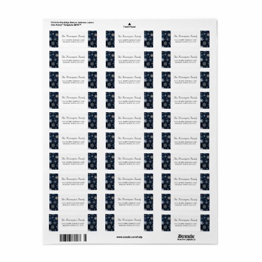 Eleganter Vintager Schneeflocken Winter (Vorne)