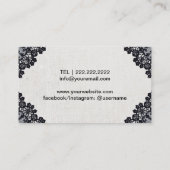 Eleganter Vintager Schönheitssalon Visitenkarte (Rückseite)