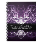 Eleganter Vintager Schwarz-Weiß-Rahmen Notizblock (Vorderseite)