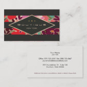 Eleganter Vintager schwarzer Flor Visitenkarte (Vorne/Hinten)