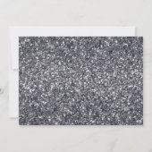 Eleganter Vintager Schwarzer Glitzer Gown Sweet 16 Einladung (Rückseite)