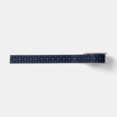 Eleganter Vintager Stil Damask Blau Satinband (Vorderseite)