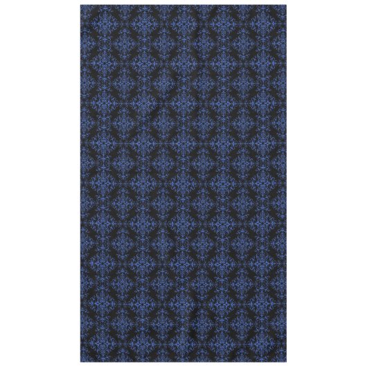 Eleganter Vintager Stil Damask Blau Tischdecke (Vorderseite)
