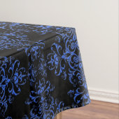 Eleganter Vintager Stil Damask Blau Tischdecke (Beispiel)