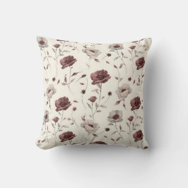 Eleganter Vintager stilvoller romantischer Blumenc Kissen