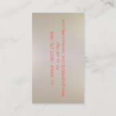 Eleganter Vintager Streifen, Spitze, Rose Visitenkarte (Rückseite)