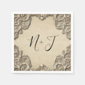 Eleganter Vintager Südklassecharakter Serviette (Vorderseite)