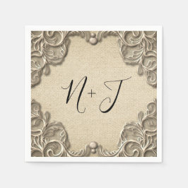 Eleganter Vintager Südklassecharakter Serviette