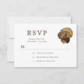 Eleganter Vintager türkischer Erntedank RSVP Karte (Vorderseite)