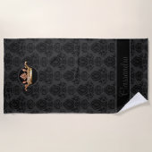 Eleganter, Vintager, Viktorianischer Damaske Perso Strandtuch (Vorderseite)