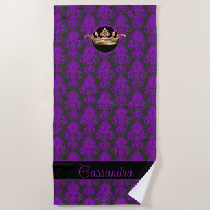 Eleganter, Vintager, Viktorianischer Damaske Perso Strandtuch
