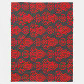 Eleganter, Vintager, Viktorianischer Damast Fleecedecke (Vorderseite)