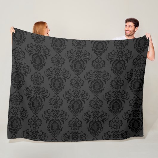 Eleganter, Vintager, Viktorianischer Damast Fleecedecke (Beispiel)
