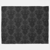 Eleganter, Vintager, Viktorianischer Damast Fleecedecke (Vorderseite (Horizontal))