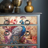 Eleganter Vintager Viktorianischer Decoupage Boho  Seidenpapier