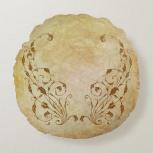 Eleganter, Vintager, Viktorianischer Steampunk Rundes Kissen