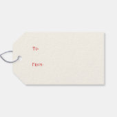 Eleganter Vintager Winter Floral Holiday Geschenkanhänger (Rückseite Horizontal)