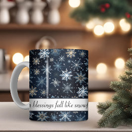 Eleganter Vintager Winter Snowflake Segeln Kaffeetasse