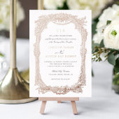 Eleganter Vintager Zierrahmen Hochzeit Gold Folieneinladung