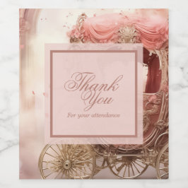 Eleganter vintageromantischer Dank für Ihre Hochze Weinetikett