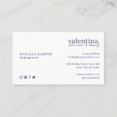 Eleganter Violet Glitzer Leaf Muster Schönheit Mak Visitenkarte (Vorderseite)