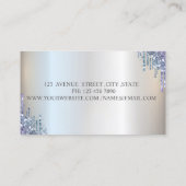 Eleganter Violet Glitzer Tropfen Beruflich Visitenkarte (Rückseite)