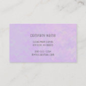 Eleganter Violet Marbling Beruflich Look Visitenkarte (Rückseite)