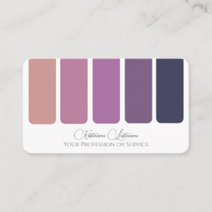 Eleganter violetter Farbpalettenkalligraphie QR-Co Visitenkarte