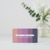 Eleganter violetter Farbpalettenkalligraphie QR-Co Visitenkarte (Stehend Vorderseite)