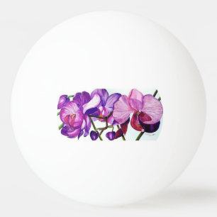 Eleganter violetter Orchideen-Blumen-Ping-Pong-Tis Tischtennisball