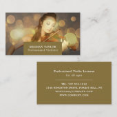 Eleganter Violinist, Beruflicher Violinist Visitenkarte (Vorne/Hinten)
