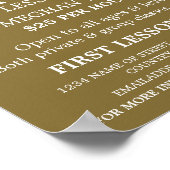 Eleganter Violinist, Violinunterricht, Werbung Poster (Ecke)