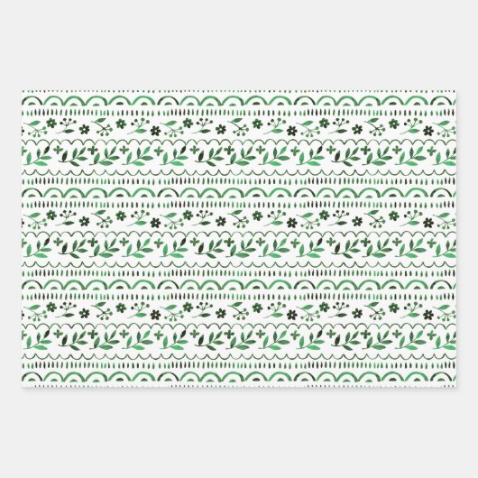 Eleganter Volkstümlicher Urlaub im Grünen Wasser Geschenkpapier Set (Vorderseite 2)