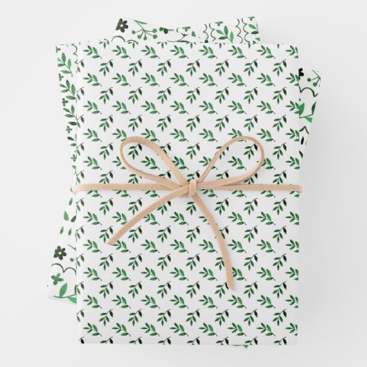 Eleganter Volkstümlicher Urlaub im Grünen Wasser Geschenkpapier Set (Beispiel)